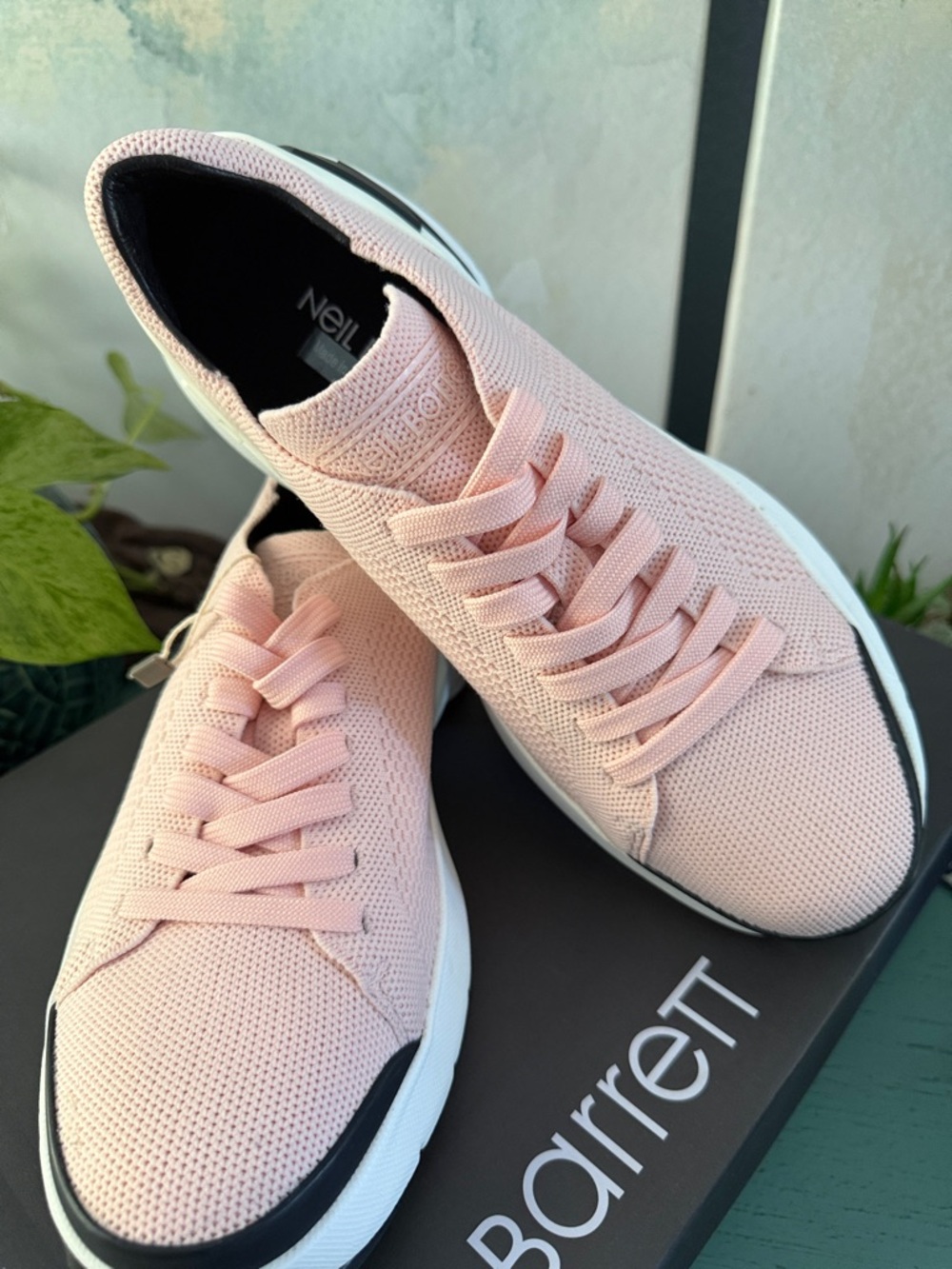 Neil Barrett Knit Sneakers – Blush Pink | Lightweight Designer Shoe | Men’s